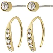 Pilgrim Boucles d'oreilles 'Gionni' or / transparent