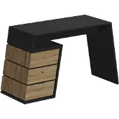 Vicco Bureau Okaro anthracite/chêne 105x50cm avec 3 tiroirs, Model 57467