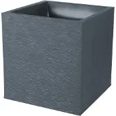Eda Pot de Fleurs Carré Gris Foncé EDA (39 x 39 x 43 cm)