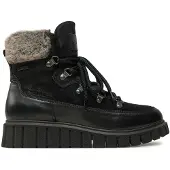 Tamaris Bottes à lacets noir