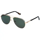 Police Splr77-59300y Sunglasses Doré Green/CAT3 Homme