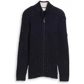 Tom Tailor Vestes en maille bleu marine / blanc