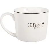 Clayre & Eef Tasse 275 ml Blanc Porcelaine Coeur