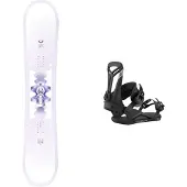 Salomon Snowboard - Packs (snowboard + fix) - Snowboard all-mountain - Pack Lotus 2026 pour Femme - Blanc