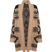 Noisy May Cardigan 'NMLEISE' moka / noir