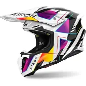 Airoh Twist 3 Rainbow Blanc Purple Casque Cross Taille L