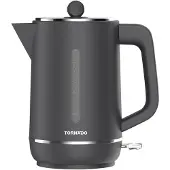 Tornado Bouilloire électrique 1,7 l, 1850-2200 W, finition mate, Strix U99, arrêt automatique, filtre en nylon