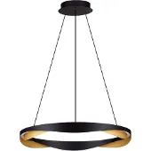 Nova Luce Suspension Radon Ø 65cm noir avec or