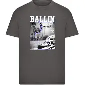 Mister tee T-Shirt 'Ballin Hard' bleu foncé / mélange de couleurs