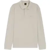 BOSS pour homme. 50520710 Polo Grid Structure beige (S), Casuel, Coton, Manche longue