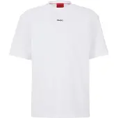 HUGO T-Shirt 'Dapolino' noir / blanc cassé