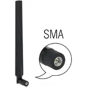 DeLOCK Antenne LTE SMA, 2.3dBi noir, joint basculant (Lora)
