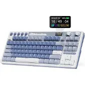 Royal Kludge RK M87 Ocean Blue Gaming Keyboard Cream switch