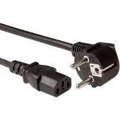 ACT Powercord LSZH connecteur de main CEE7/7 mâle (angle)