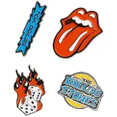 Grupo Erik Editores Erik - Zestaw 4 Przypinek Rolling Stones, Oficjalny Produkt Premium