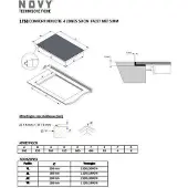 NOVY Table de cuisson induction 65cm 4 feux 7400w noir - - 1753 -