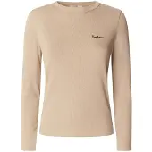 Pepe Jeans Betina Long Sleeve T-shirt Beige S Femme