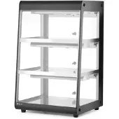 Hendi Présentoir chauffant de comptoir, , noir, 220-240 V/500 W, 472 x 447 x (H) 775 mm