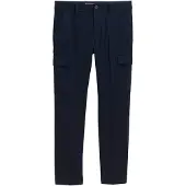 Tom Tailor Pantalon à plis bleu foncé