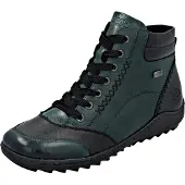 Remonte Bottines à lacets vert foncé / noir