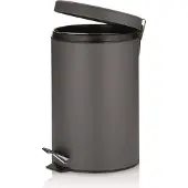 kela Corbeille à papier TIMON 12 L métal gris KL-10942