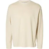 Selected T-Shirt 'Oscar' beige