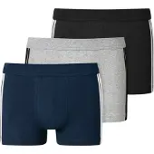 Schiesser Boxers bleu foncé / gris chiné / noir / blanc