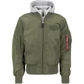 Alpha industries Veste mi-saison 'MA-1 D-Tec' vert / rouge