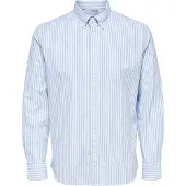 Selected Chemise 'SLHRick' bleu clair / blanc