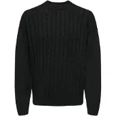 Only & Sons Pull-over 'Lamard' noir