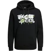 Jack & Jones Sweat-shirt 'JCODust' citron vert / noir / blanc