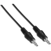 Aisens Stereo Cable A128-0143/ Jack 3.5 Male - Jack 3.5 Male/ Jusqu'à 0.1W/ 3m/ Noir