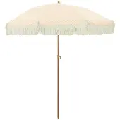 vidaXL Parasol de plage jaune et blanc 160 x 160 x 196 cm