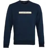 Emporio Armani Sweat-shirt bleu marine / jaune / blanc