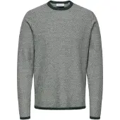 Only & Sons Pull-over 'Timmy' gris / vert foncé