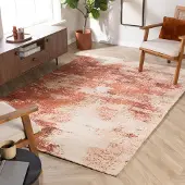Studio Clarice Tapis abstrait – Candice Terracotta | 160x230cm | Rectangulaire | Pile courte