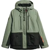 Superdry pour homme. MS110191A Veste de ski acrobatique Ultimate verte (M), Casuel, De plein air, Polister recyclé