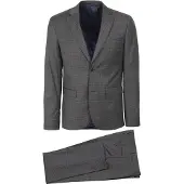 Suitable Costume Toulon Laine à Carreaux Gris Marron