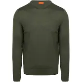 Suitable Pull Laine Mérino Military Vert Vert foncé taille 3XL