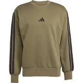 Adidas Essentials 3 Stripes Fleece Sweatshirt Vert M Homme
