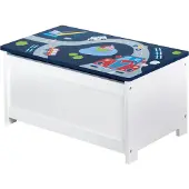 Roba Coffre de rangement pour jouets Racer Bleu 60x32x30 cm MDF