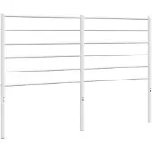 vidaXL Tête de lit de rechange en métal blanc 135 cm