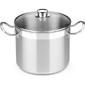 Monix Casserole avec couvercle en verre A343936 10,5 L Acier inoxydable