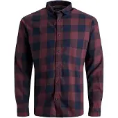 Jack & Jones Chemise bleu foncé / lie de vin