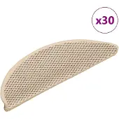 vidaXL Tapis d'escalier autocollants 30 pcs 56x17x3 cm berbère