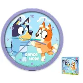 Kids Licensing Horloge murale grand format 25cm pour bébé et enfant / Bluey and Bingo Blue / BY00015