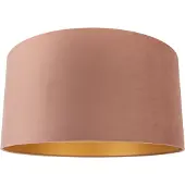 QAZQA Abat-jour en velours rose 50/50/25 avec intérieur doré