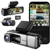 AZDome G980H MULTI-KANAL 3CH (Récepteur GPS, WiFi, 4K), Dashcam, Noir