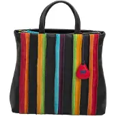 Mywalit Femmes, Sac, Medium Shopper Dames - Schoudertas - Leer - Laguna - Print, Multicolore