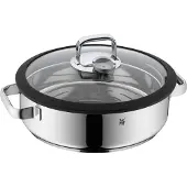 WMF Cuiseur vapeur avec couvercle en verre/bordures en silicone Vitalis 28cm rond 1743016040